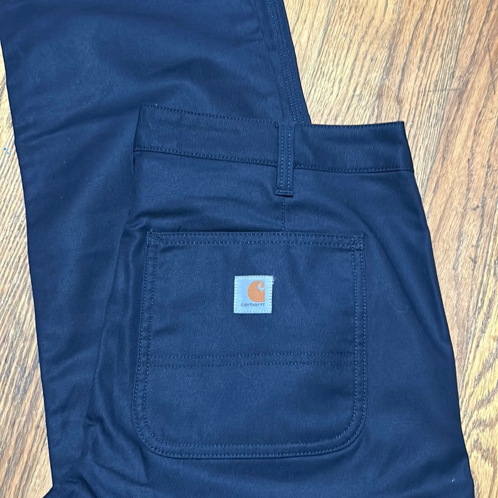 Carhartt RN 14806 Ladies Navy Rugged Flex Original Fit Work Pants | size 12